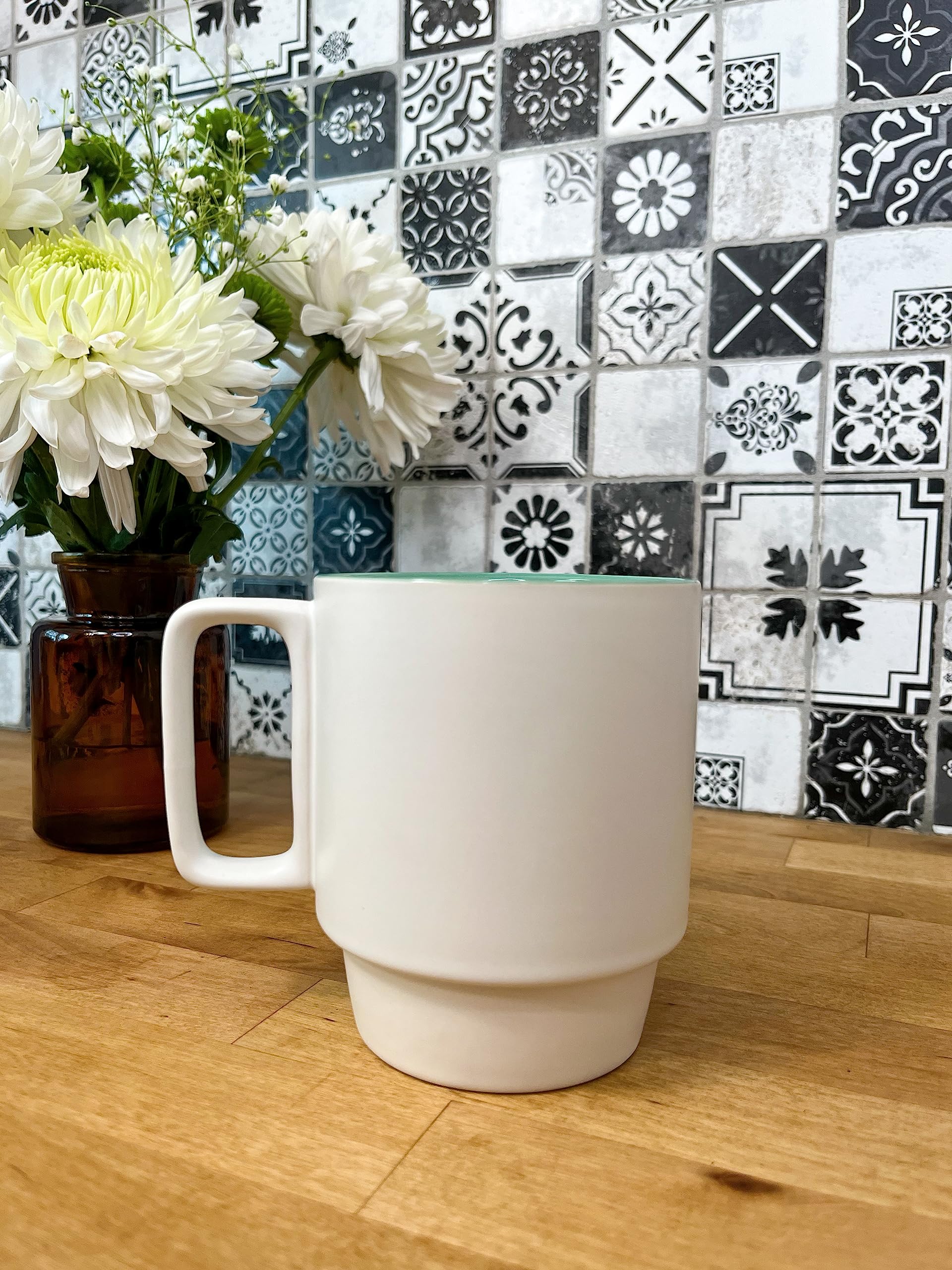 DesignWorks Ink Taza vintage Sass de 355 ml con diseño de hoja