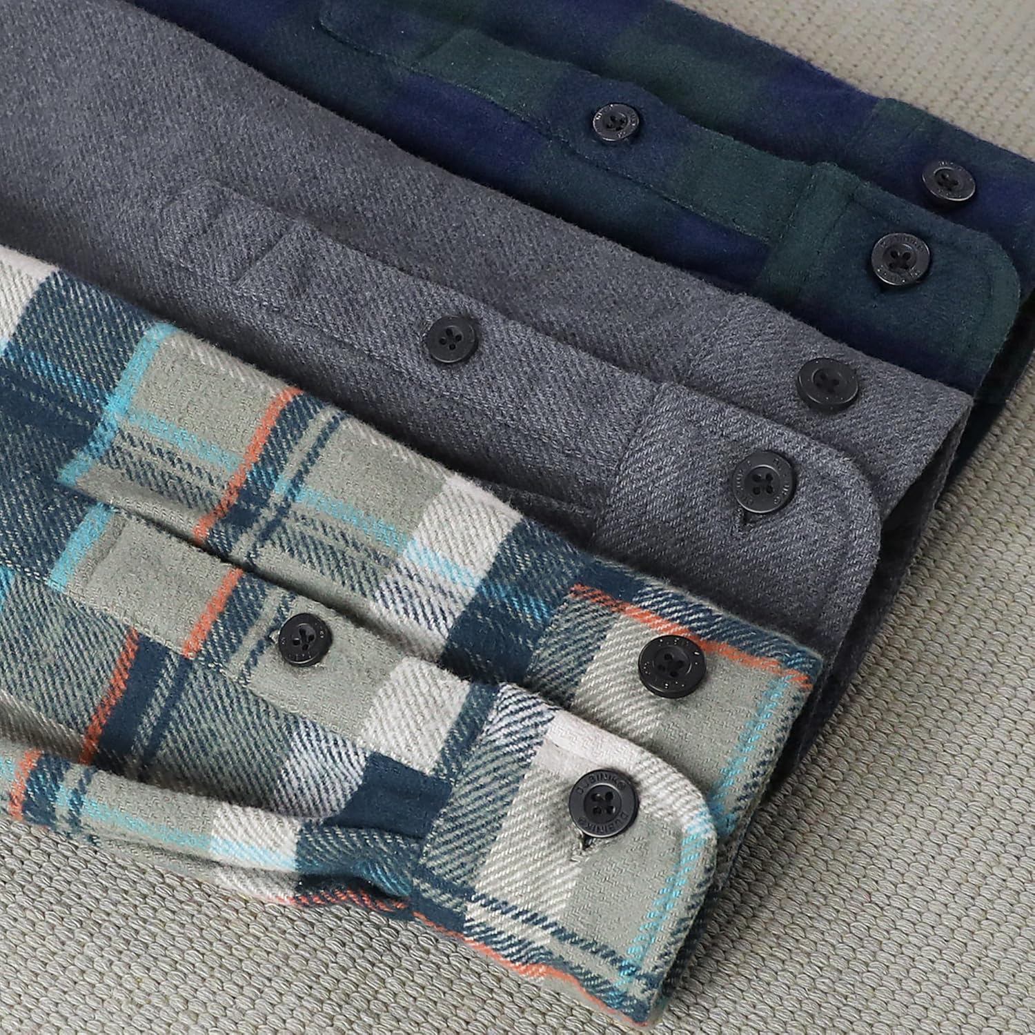 Dubinik® 13oz Ultra Heavyweight Flannel Shirt for Men Long Sleeve Mens Plaid Button Down Shirts Vintage 100% Cotton - Image 5