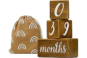 Pondering Pine Baby Milestone Blocks, Boho Earth-Friendly Keepsake