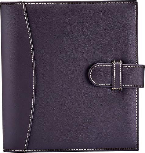 Miniatura 8 de Its Academic Carpeta ejecutiva de cuero carpeta de anillos de 1 pulgada y capacidad de 250 hojas para organizar currículums tarjetas de visita blocs