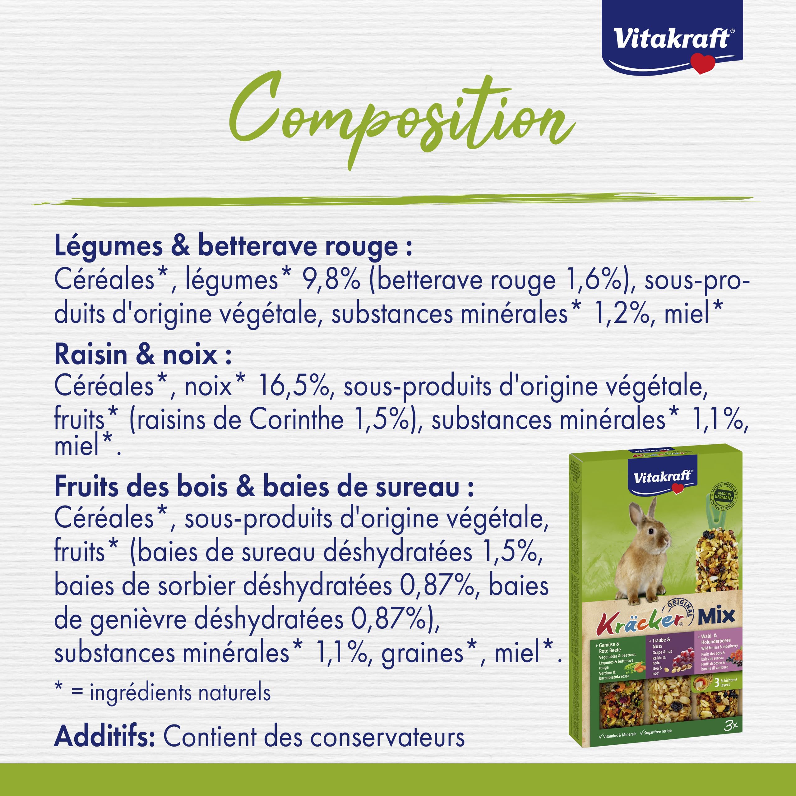 Vitakraft Vita Fuerza cräcker Conejos Enanos (Pack de 10, 10 x 213 g)