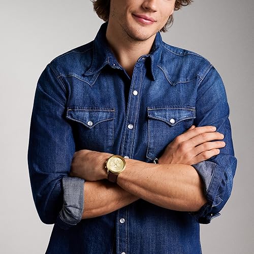 Miniatura 5 de Fossil Neutra Quartz Reloj cronógrafo de acero inoxidable y cuero para hombre