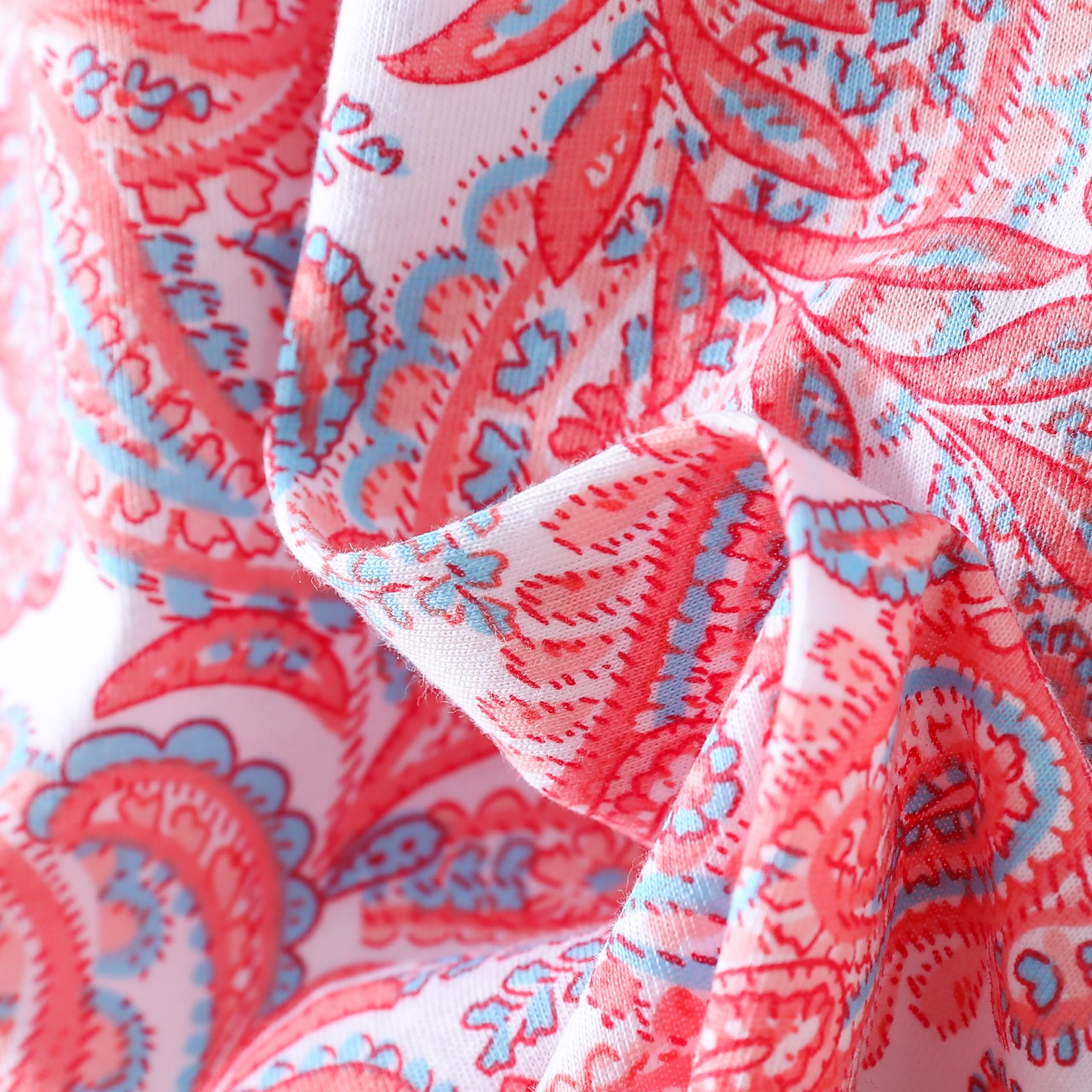 PNAEONG - Camisón de algodón para mujer, manga corta, estampado, informal, 3 unidades