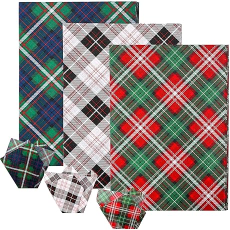 Rustic Gift Wrapping Paper - Christmas Plaid Tissue Paper