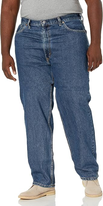 Levis 559 Mens Denim Pants, Stretch, Zipper Fly, Relaxed, Straight Fit, bule, W60 / L32