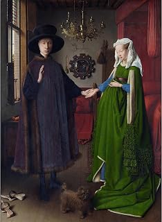 The Arnolfini Wedding. The Portrait of Giovanni Arnolfini and his Wife Giovanna Cenami (The Arnolfini Marriage) by Jan Van Eyck
