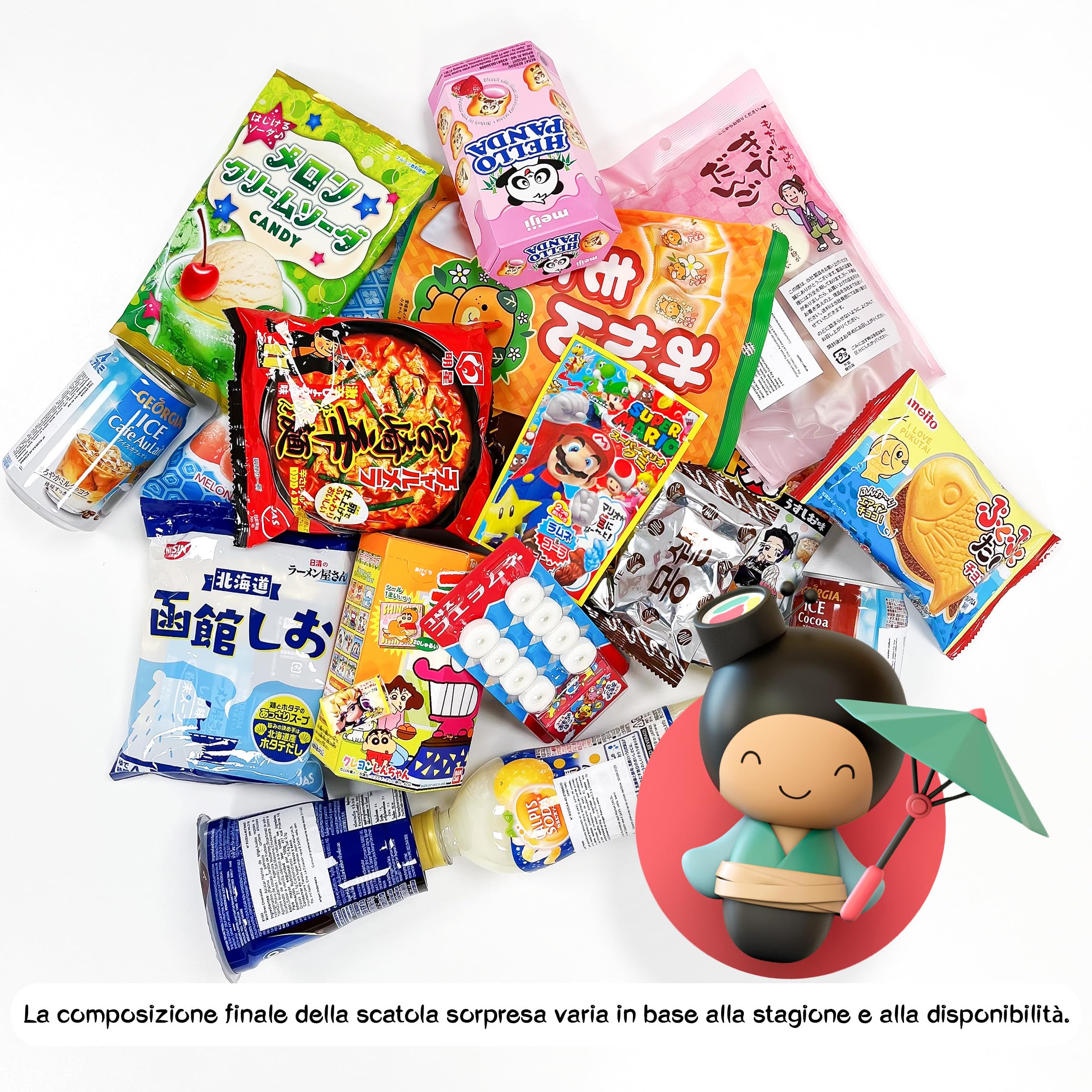 JapanBox Surprise Box: Japanische Süßigkeiten, Snacks, Ramen, Getränke Geschenkkorb