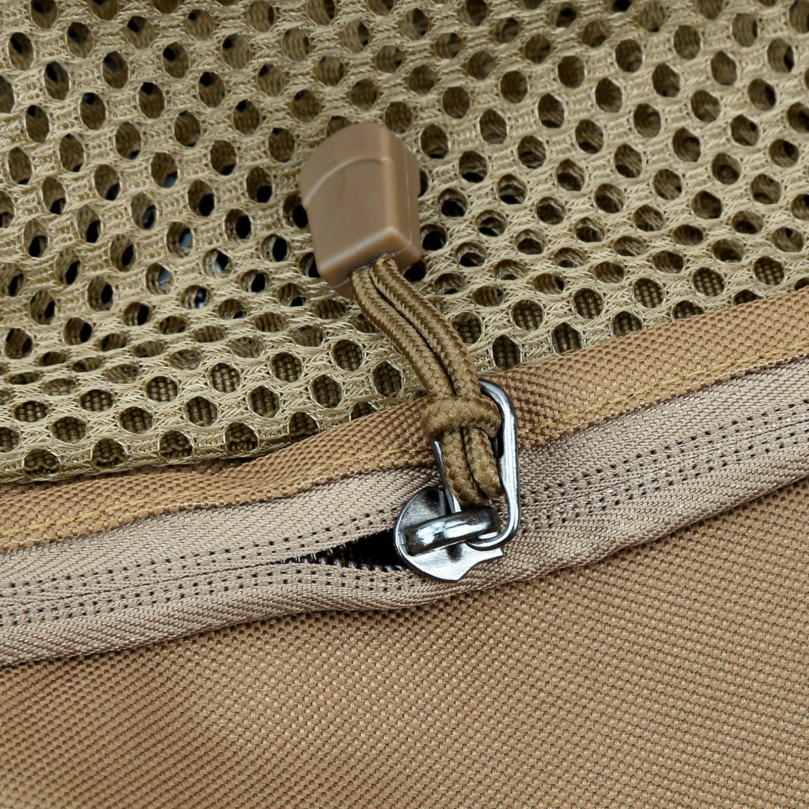 Drfeify Chaleco de Pesca de Bolsillo Múltiple Chaleco Deportivo Profesional con 6 Bolsillos Delanteros Bolsas de Malla Tiras Reflectantes Hebillas Ajustables para Actividades Al Aire