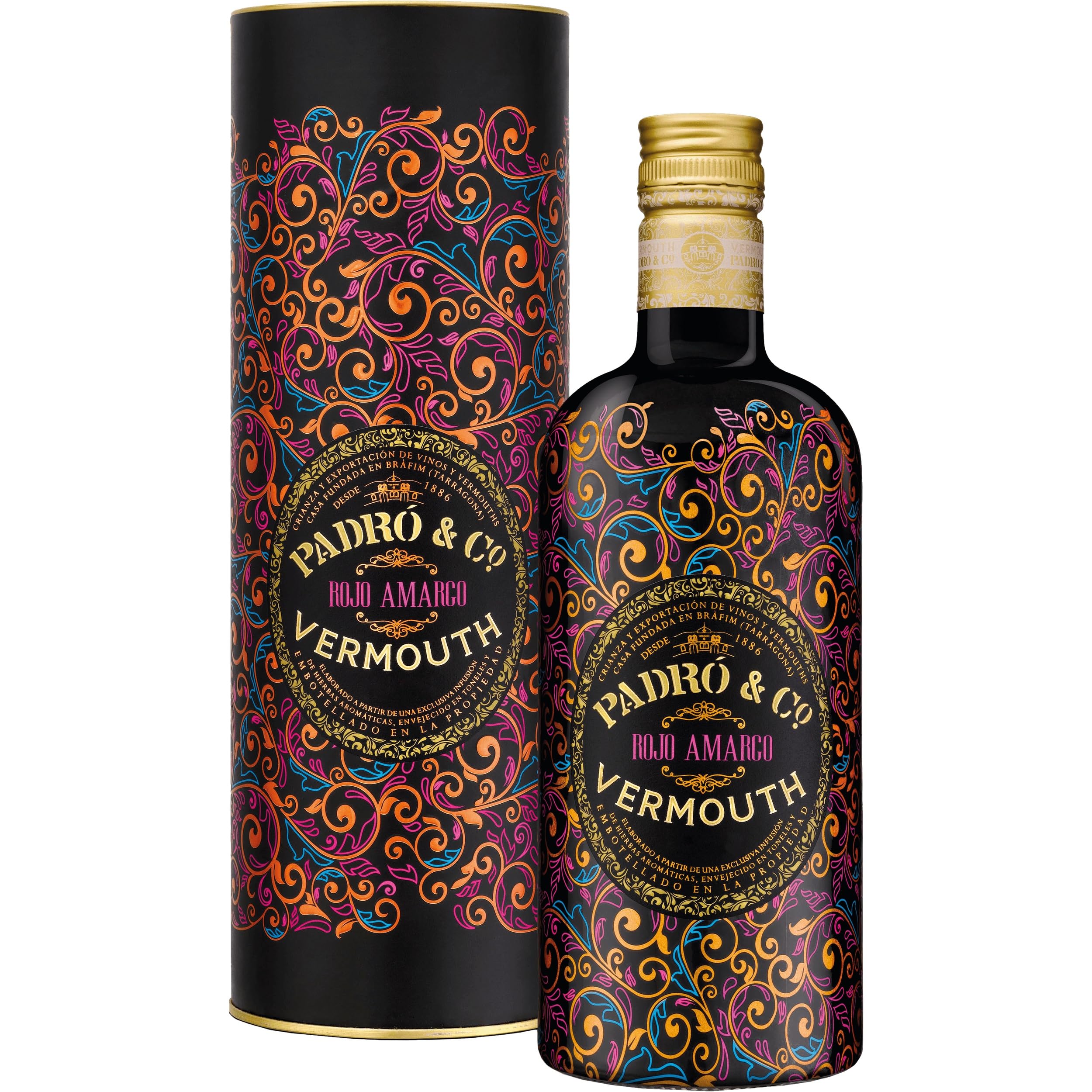 Padro & Co. Vermouth Rojo Amargo Wermut süß Spanien inkl. FeinWert E-Book (1 x 0.75 l)