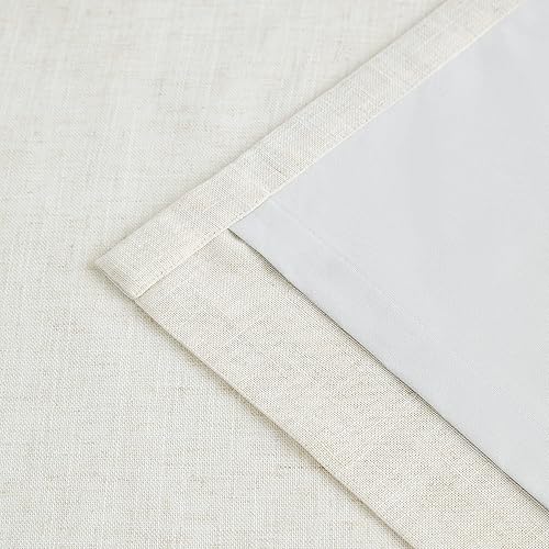 Miniatura 9 de Vision Home - Cortinas opacas plisadas completas, de mezcla de lino, para oscurecer habitaciones, aislamiento térmico, con ganchos, 2 paneles de 40