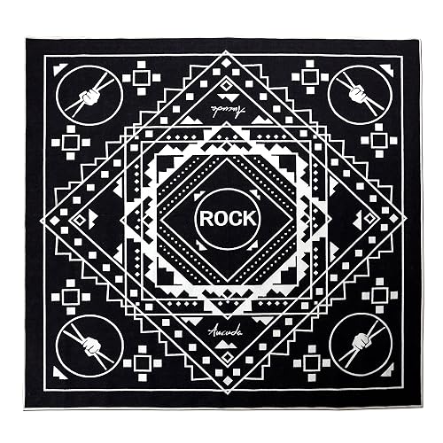 Aucuda Drum Rug Mat Non Slip 6x6.6ft Large West