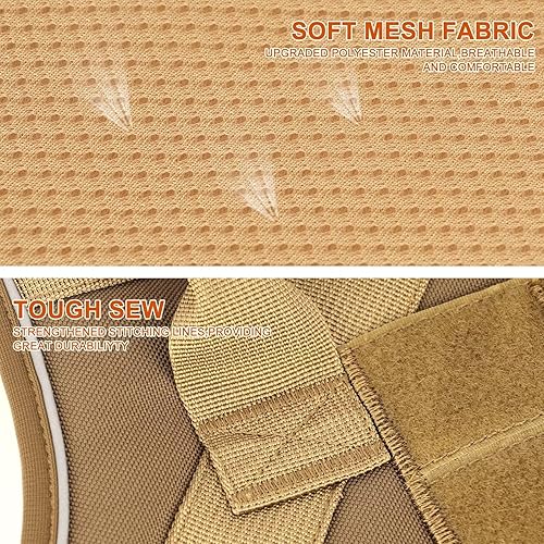 Miniatura 8 de Forestpaw Arnés táctico para perro con asa, chaleco militar reflectante para perro, arnés de malla transpirable para perro de servicio con clip