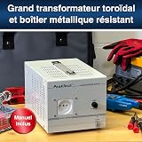 Peak Tech P 2240 - Transformateur d'Isolement, Appareil de Mesure, Noyau Toroïdal, Isolation Galvanique, Classe de Protection 1, Tension d'Entrée : 230 V, Puissance de Sortie : 500 W - 160x125x235 mm - 7