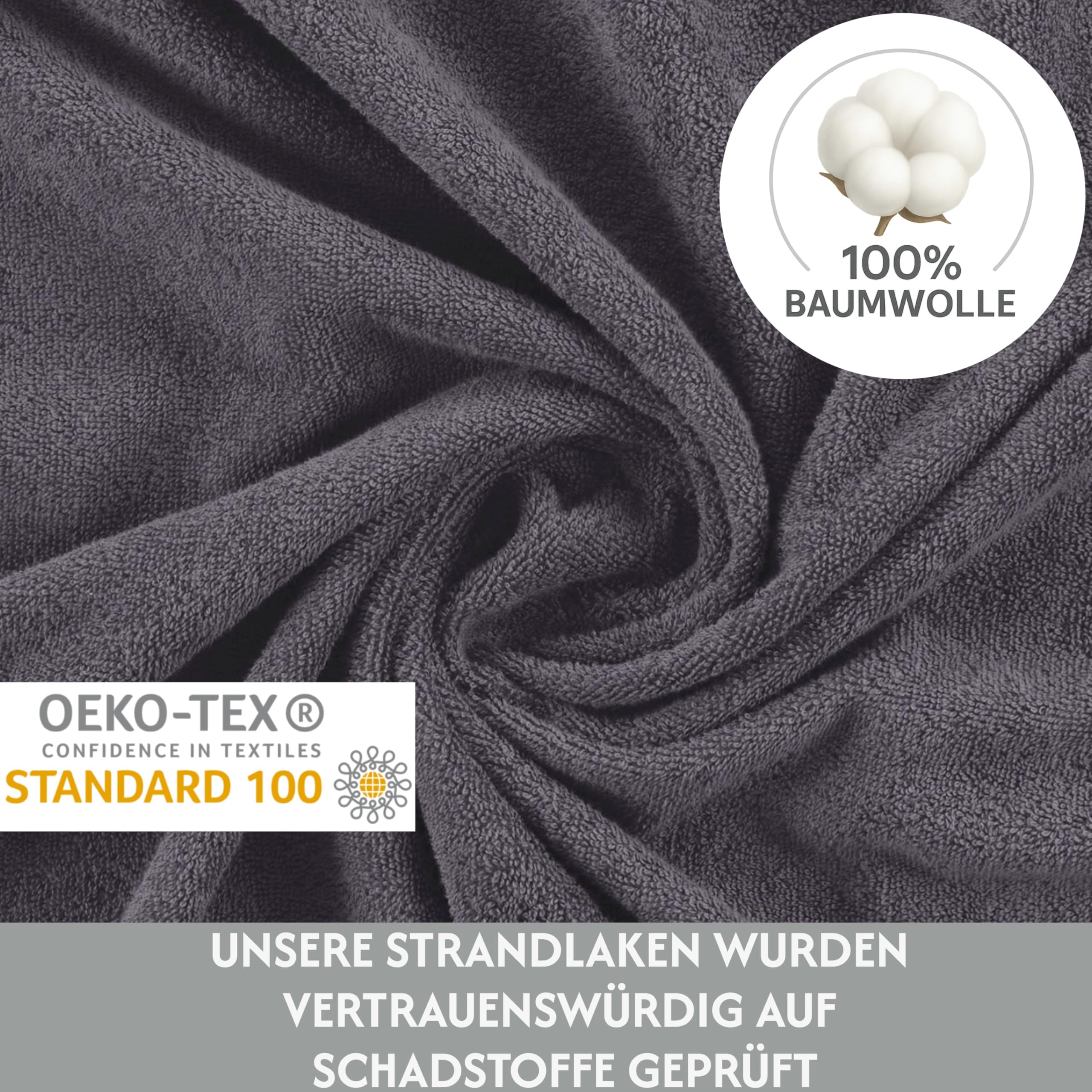 Frottee Strandtuch XXL 150x200cm - Badehandtuch groß 100% Baumwolle Strandhandtuch Badetuch Strand Handtuch Strandlaken Beach Towel Picknickdecke Stranddecke