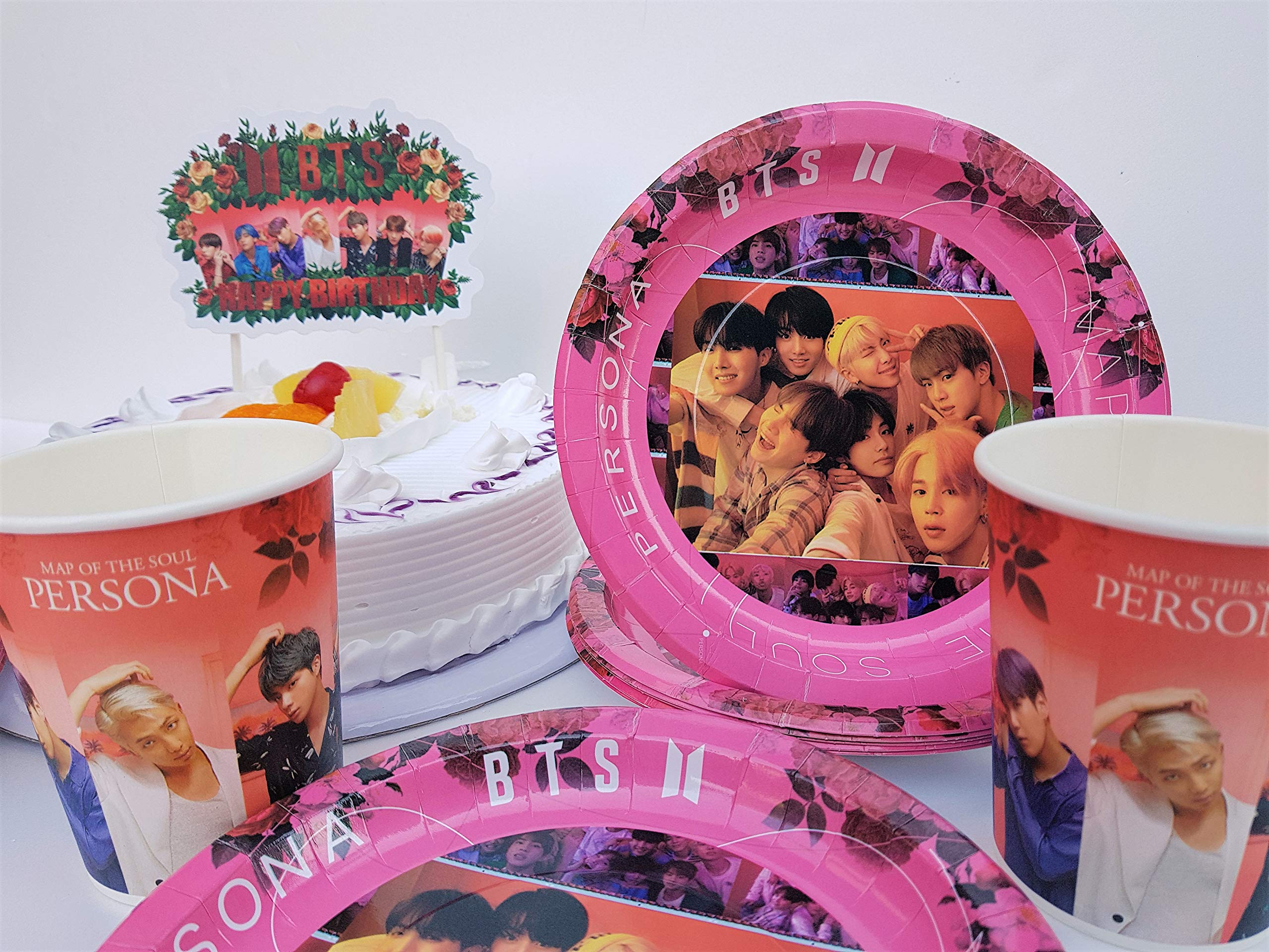 Kpop BTS Bangtan Boys Cups Party Supplies Coated Party Cups for BTS