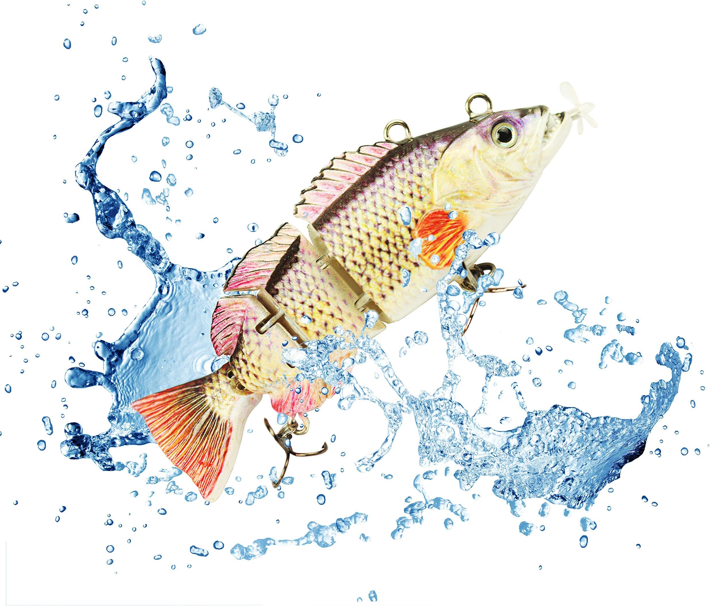 UFISH 3.5" Electric Live Bait, Robotic Fishing Lure - Swimming Wobbler - Bass Bait (BabyBass)