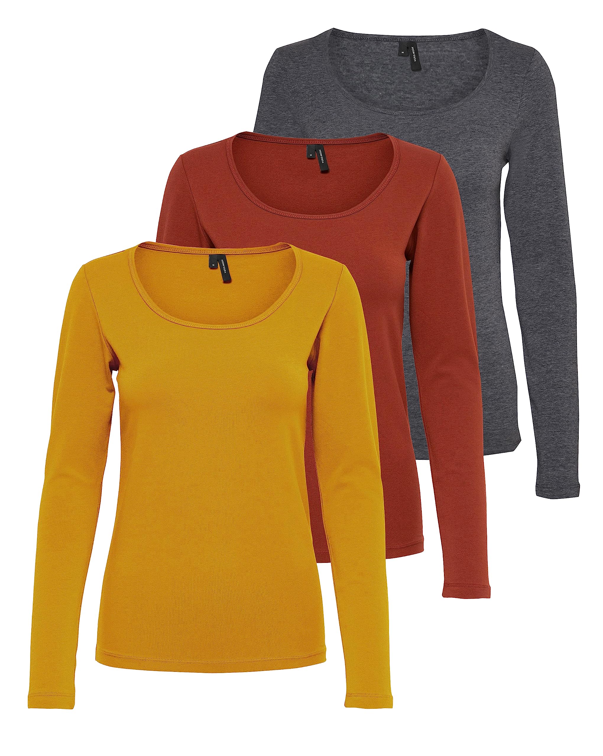 VERO MODA Vmmaxi My Ls Soft Uneck Ga Noos Women's Long-Sleeved Shirts, XS