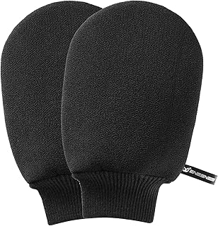 Thickened Exfoliating Glove,ENESNES 2PCS Exfoliating Body Scrubber for Shower,Korean Exfoliating Mitt,Special Dead Skin Remover and Exfoliator for Body,Great for Spray Tan Removal or Keratosis Pilaris