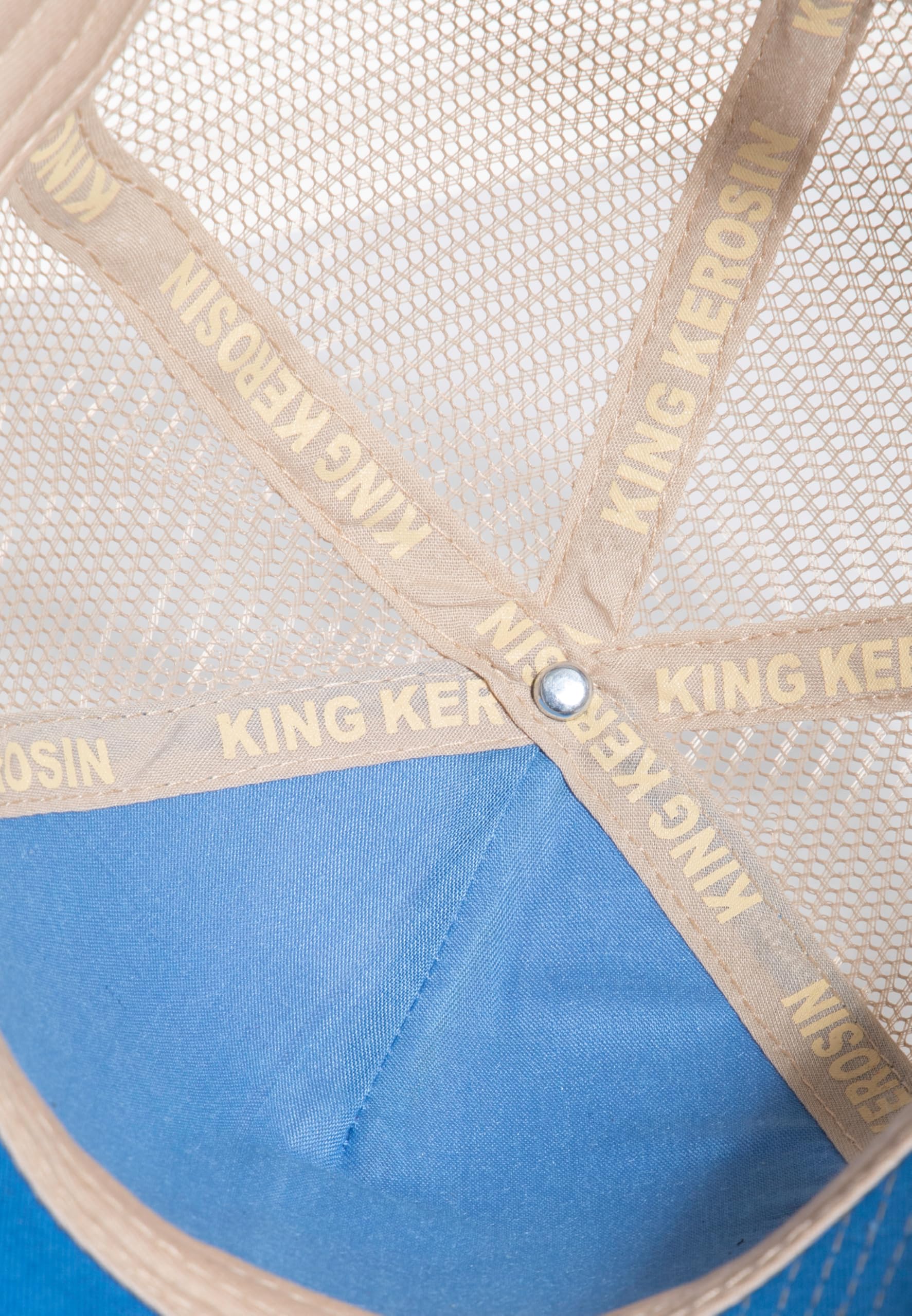 King Kerosin Cappellino da uomo per camionista | paglia, berretto | beer | estate, vintage, 70S | mesh | Hawaii | Patch Titties & Beer