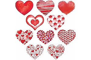 50 PCS Red Heart Cutouts for Valentine’s Delights