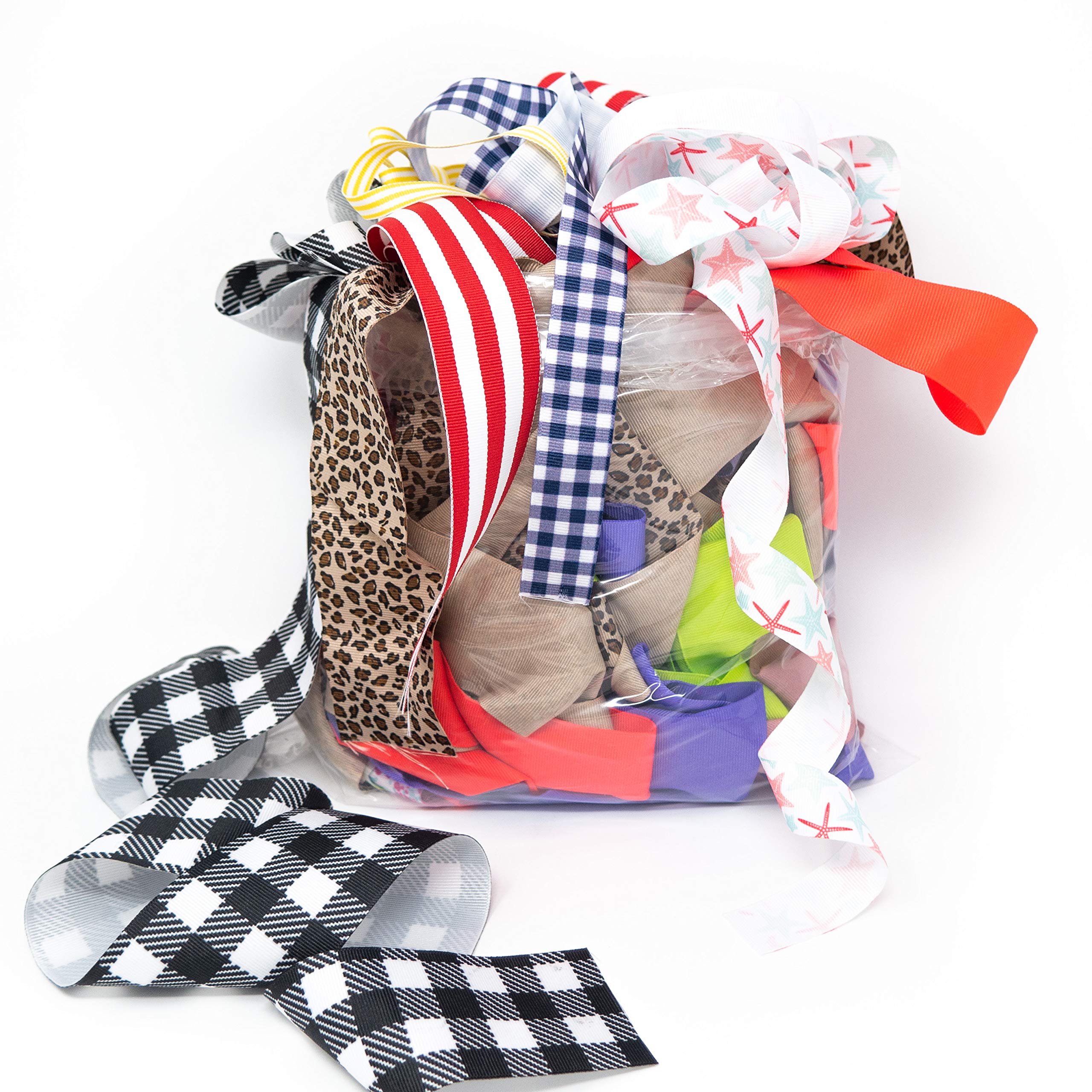 RABOM, Grosgrain Ribbon, Assorted One Pound Bag, Made in The USA, Offray, Goody Bag