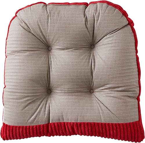 Miniatura 4 de Sweet Home Collection Juego de cojines para silla mecedora de primera calidad, antideslizantes, parte superior e inferior con lazos, 1 unidad