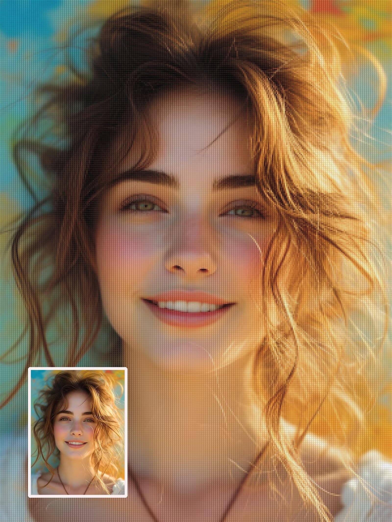 Diamond Painting Personalizzato, 5D DIY Diamond Painting Kit Completo Personalizzato, Kit per Pittura Diamante Personalizzati Con Foto, Mosaico Personalizzata Regalo per Arte Domestica 60x110cm L-38