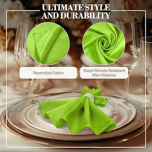 Miniatura 144 de Ultimate Textile -1 docena - Reversible Shantung Satin - Majestic - Servilletas de tela Majestic de 17 x 17 pulgadas color azul pizarra