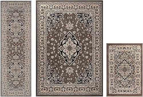 Miniatura 241 de Superior Alfombra de interior, respaldo de yute, alfombras para comedor, cocina, suelos de dormitorio, decoración tradicional del suelo, alfombra