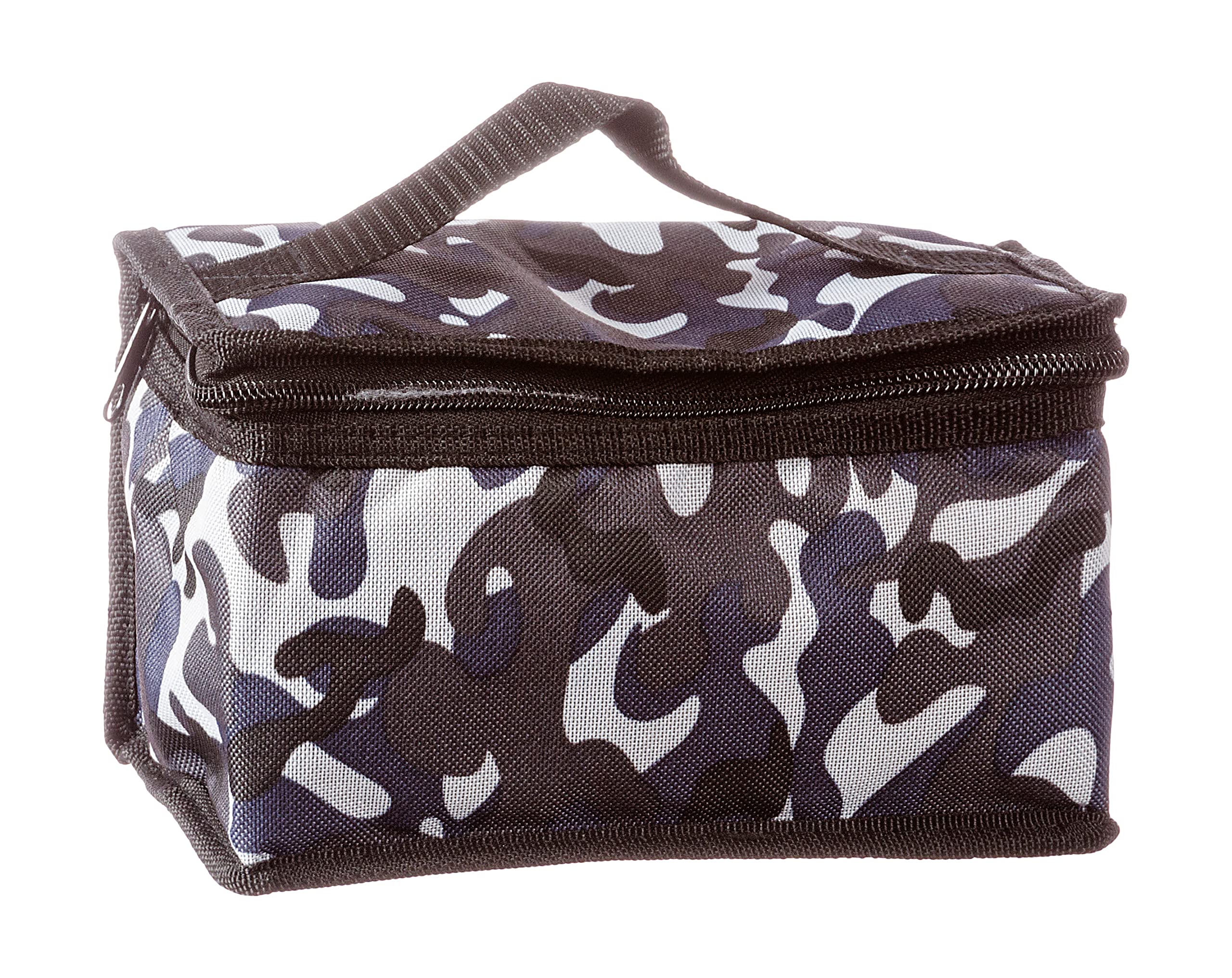 AD TREND Insulated Lunch Box With Zipper Closer And Hand Carry Strap. Leak Proof, Reusable, Soft. Keeps Food Warm for 4-6 Hours. Perfect To Schools, Offices, Workplace, Black (53254a)