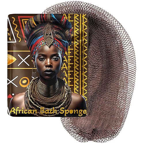 African Net Sponge, Premium Authentic Exfoliating Body Scrubber, Extra Long