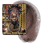 AFRIKI African Net Sponge - Exfoliating Body Scrubber, Black Owned & Rooted in Africa, All Skin Types | 45 in Long (Brown)