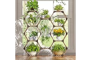 Hexagonal Indoor Plant Stand: Stunning 10-Tier Showcase for Your Green Oasis