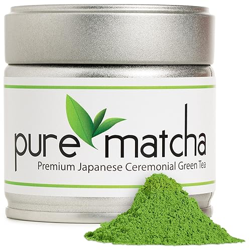 Pure Matcha | Polvo de té verde matcha de grado ceremonial prémium | Auténtico origen japonés | Sin azúcar | 1.06 oz, 1.06 oz