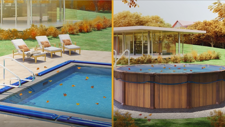 Cubierta para piscina ovalada 12x18 pies malla antihojas miniatura 7