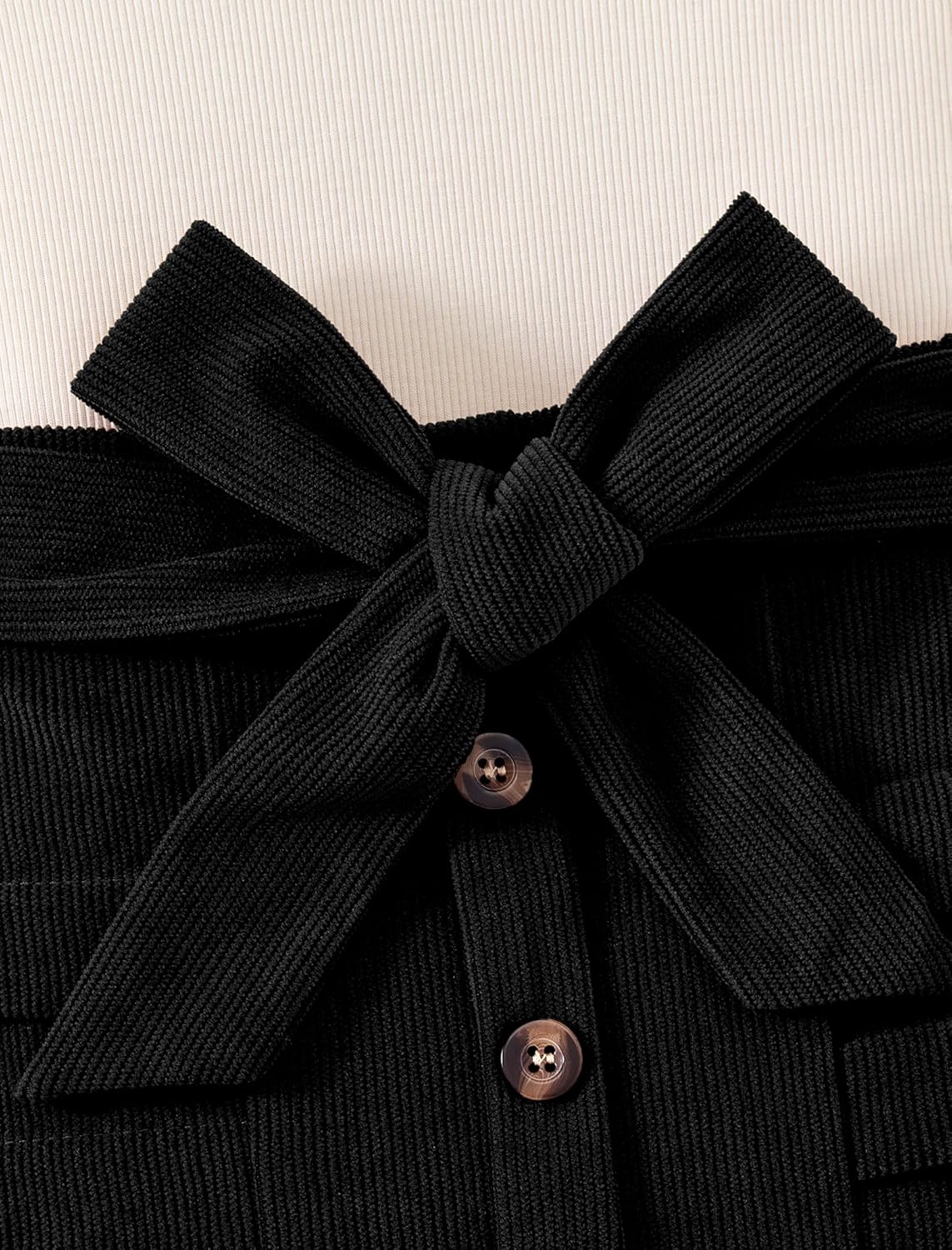 Toddler Girl Outfits Square Neck Puff Sleeve Top Skirt Set Fall Winter Clothes for Girls 2-7 Years - Image 6