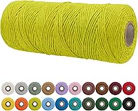 Vista 25 de JeogYong Cordón de macramé de un solo hilo 1mm x 426 yardas (1279 pies) Cuerda de algodón suave Hilo de macramé de 1 mm, suministros de macramé