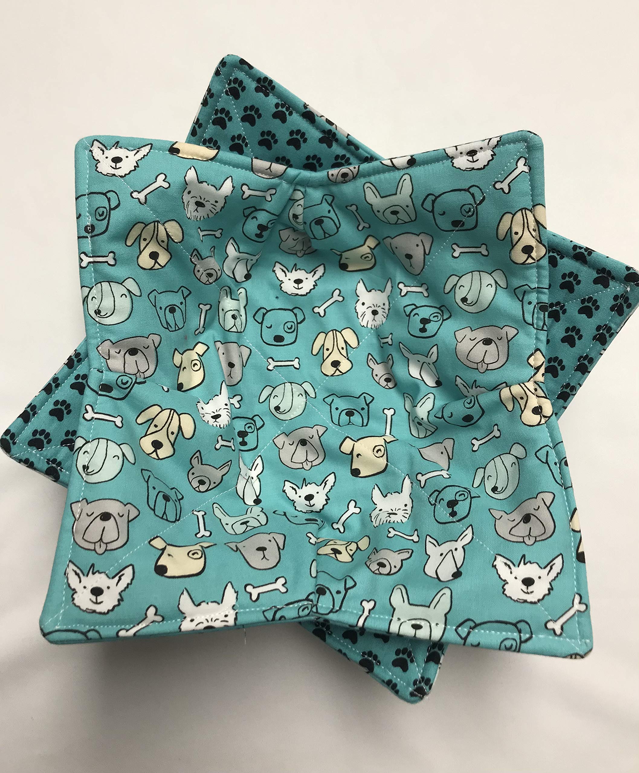 Set of two Cats in the Library Bowl Cozies, Bowl holders, 216