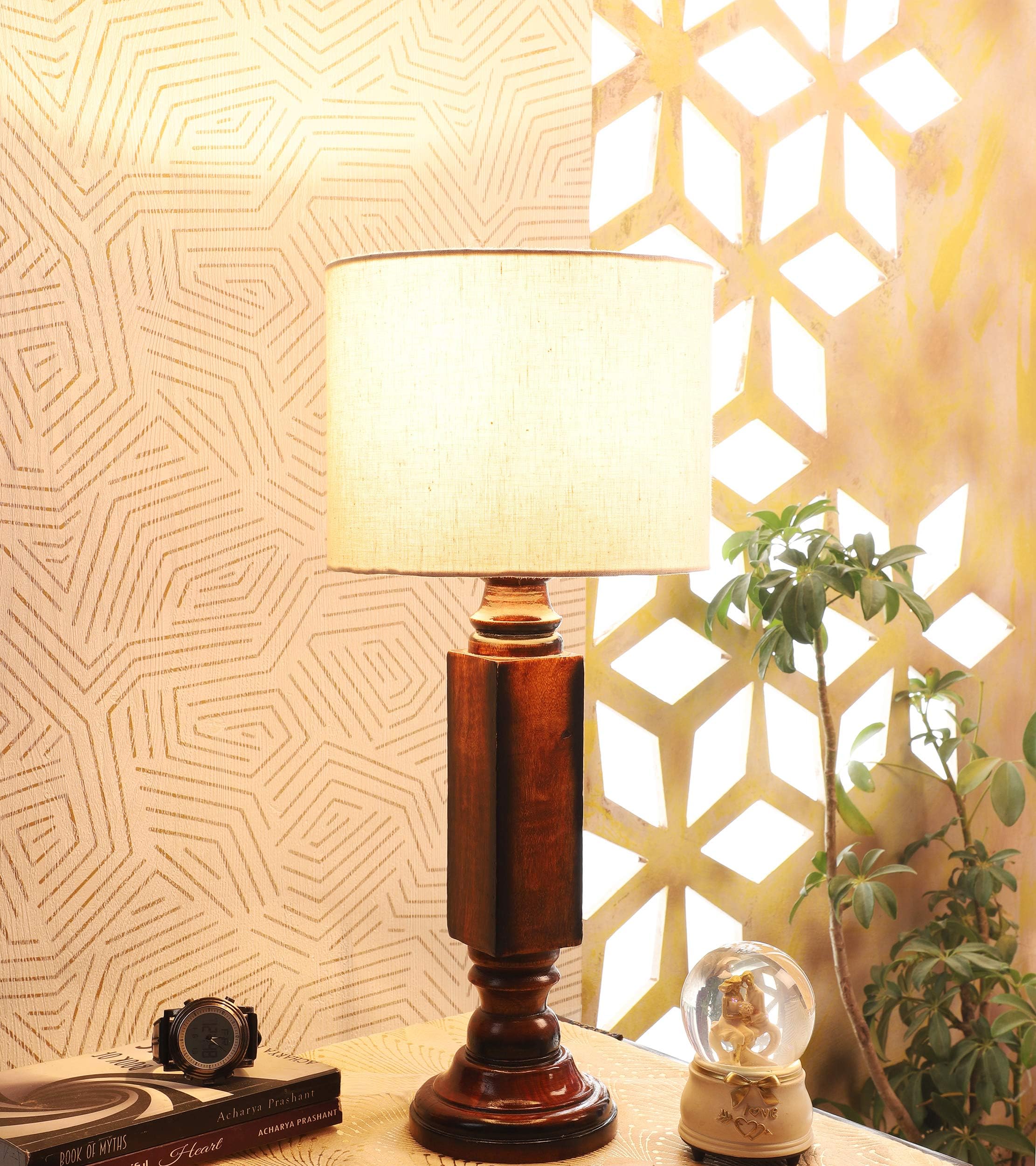 Buy Mahganya Modern Style Table Lamp Living Room, Bed Room, Desk 7inch ...