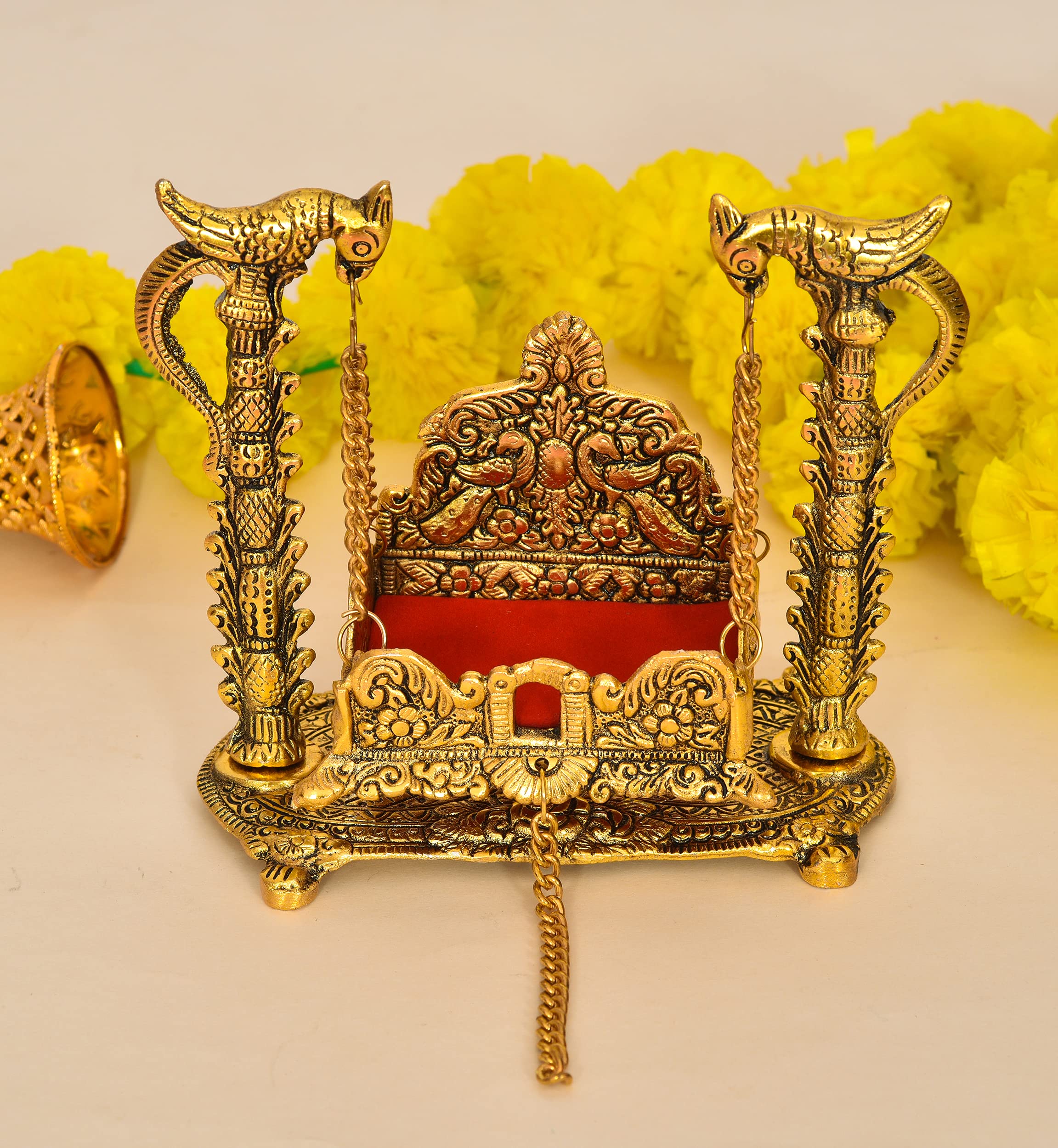 Gold Pooja Jhula - Nand Gopal Swing for Home & Puja -1
