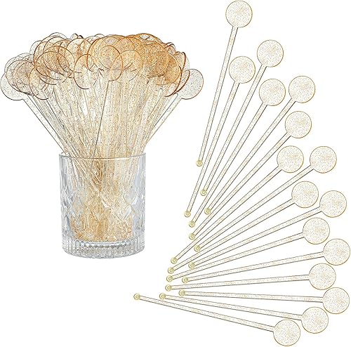 Miniatura 8 de 240 palitos de cóctel de 7 pulgadas palitos de agitación desechables disco de plástico agitadores de café bebidas agitadores de cóctel agitador para