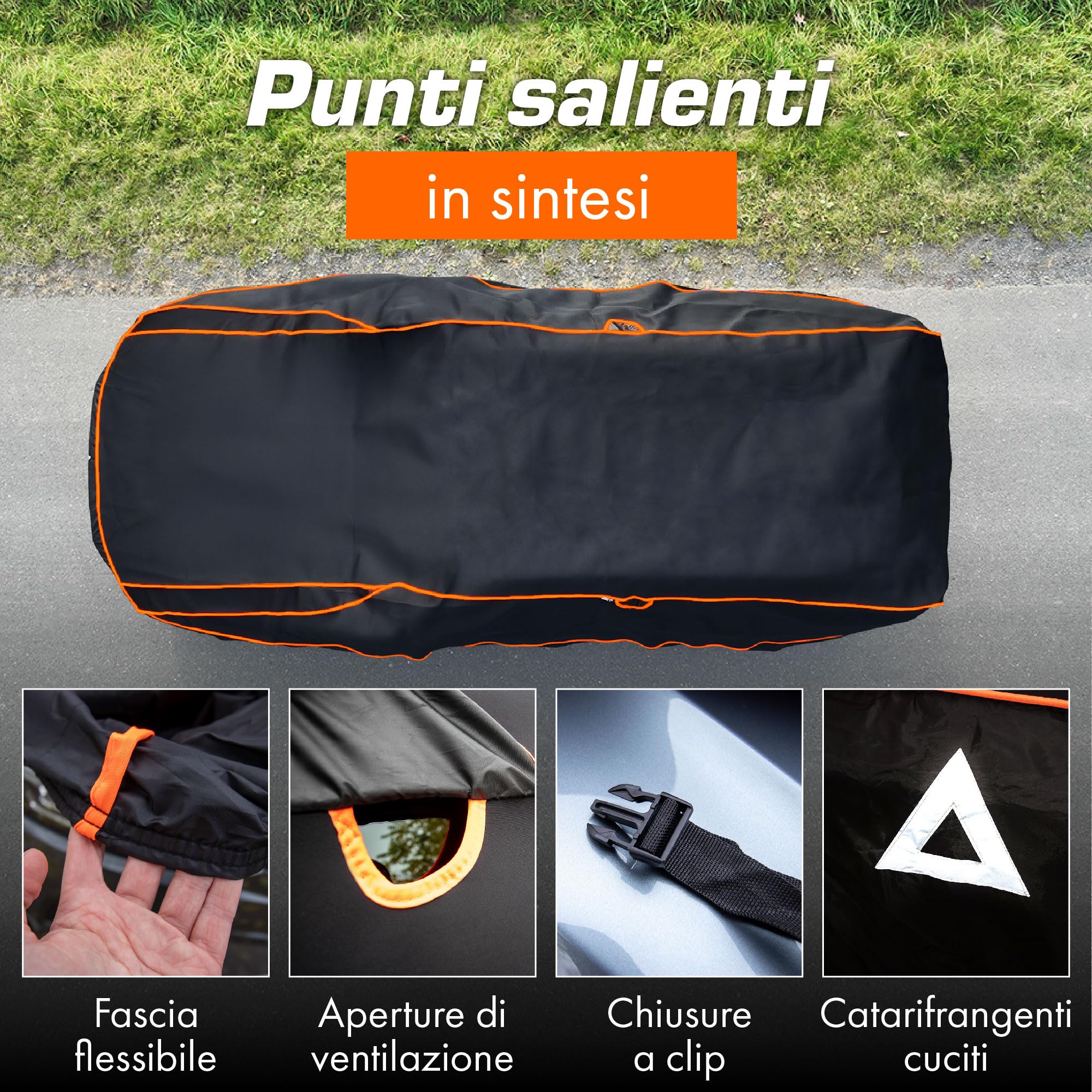 Upgrade4cars Telo Copriauto Anti-Grandine Premium da Esterno Imbottito Version 2026 | Copertura Universale per Estivo e Invernale Suv - SL (480 × 195 × 150 cm)