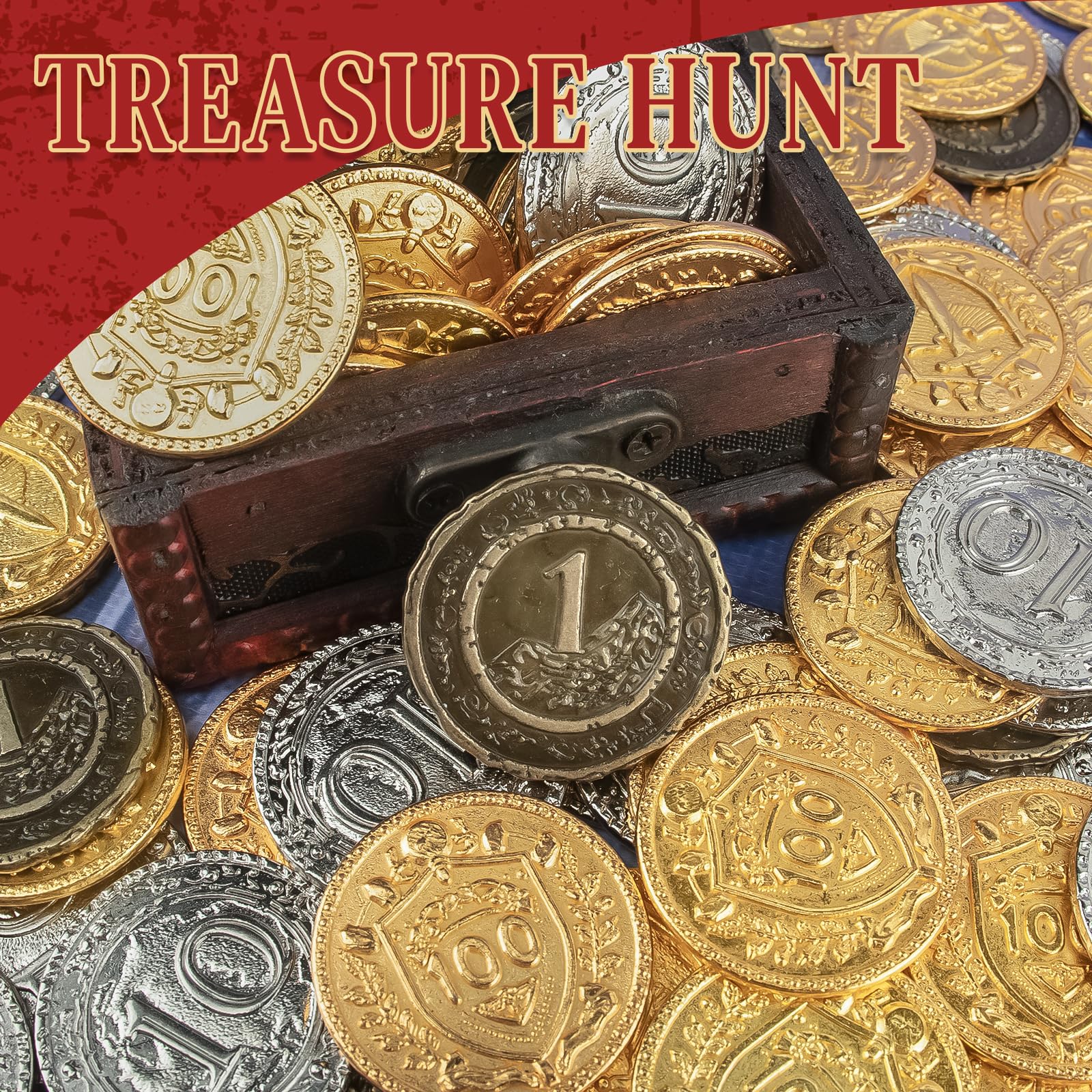 Lot de 100 pièces monnaie DND métal 3,5 cm Or argenté cuivre jeu société RPG fantaisie