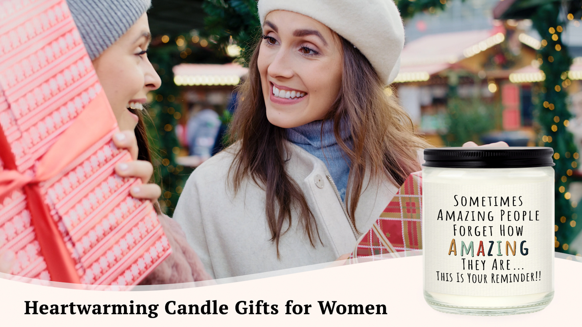 Image of Craftique Gifts for Women, Birthday Gifts for Women- You're Amazing Candle | Christmas /Thank You /Inspirational Gift for Woman Her Friend Teacher Mom Girlfriend Sister Bestie, Stocking Stuffers, Lavender