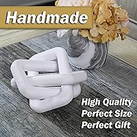 Vista 5 de Nudo de madera para decoración del hogar para sala de estar, decoración de eslabones de cadena de madera hecha a mano, decoración de mesa auxiliar