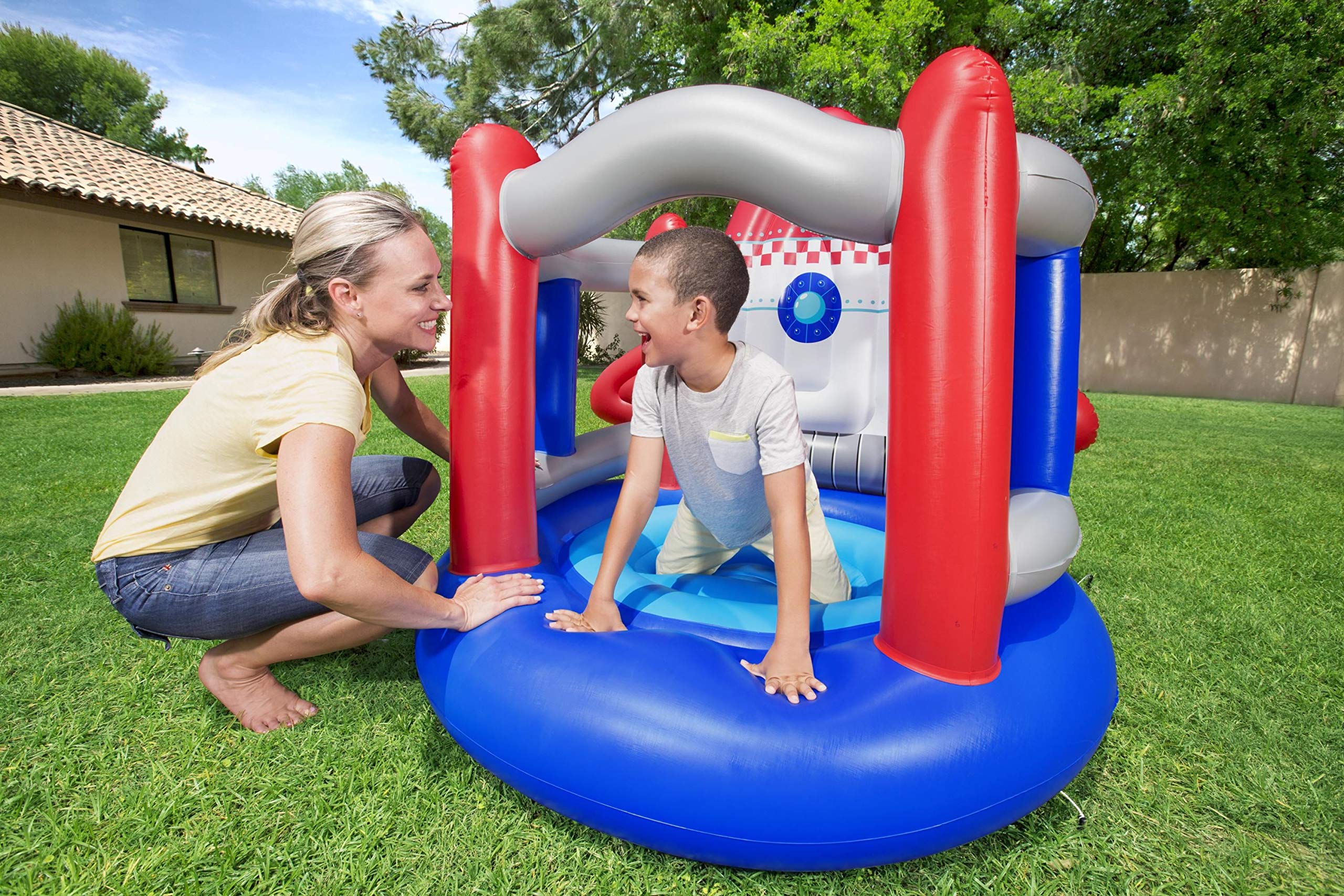 Bestway 52286 Slterello Gonfiabile a Forma di Razzo, 3-6 Anni
