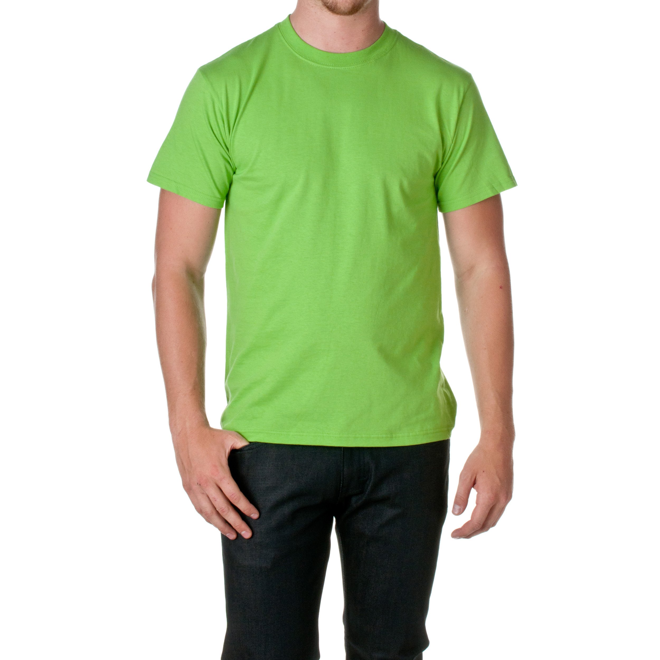 Fruit Of The Loom Men's Kiwi Green Hd Cotton Short Sleeve Crew T-Shirt, 3XL,