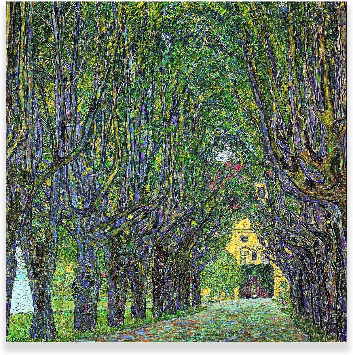 Gustav Klimt Wall Art - Avenue In Schloss Kammer Park Poster - Art Nouveau Print - Gustav Klimt The Park Poster - Natural Landscape Canvas Pictures for Office Hall Unframed (12x12inches/30x30cm)
