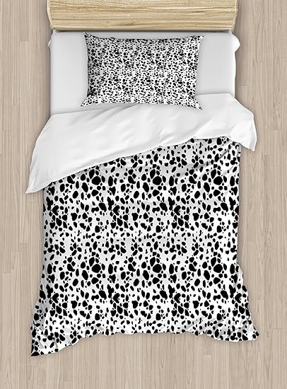 dalmatian print bed sheets