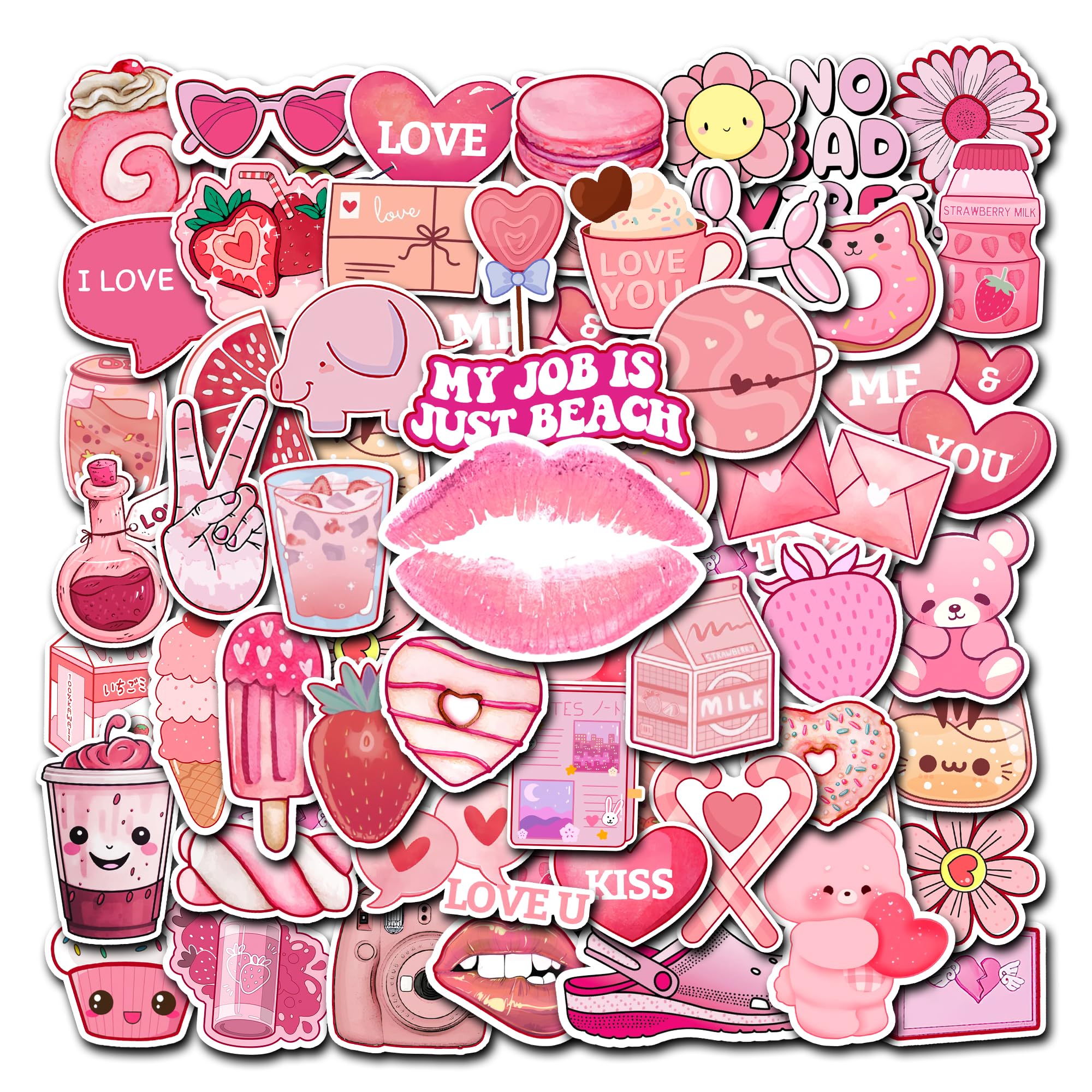 Autocollants Style Preppy Rose Ins, 50/100 Pièces, Pour Cadeau De Fête, Skateboard Moto, Scrapbooking, Valise Pour Ordinateur Portable, Jouets